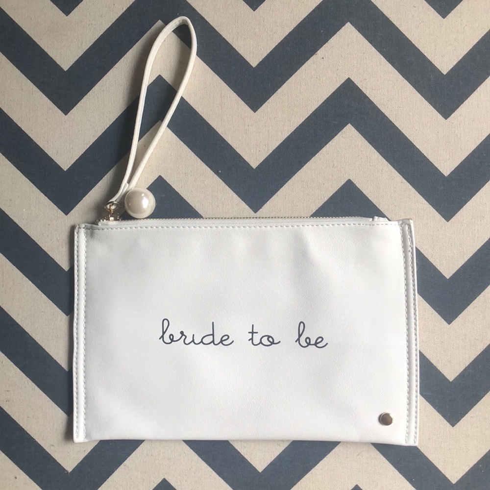 Madison West bride to be white clutch